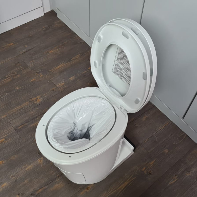 Verschweißende Toilette 12V inklusive Akku mit USB-C-Anschluss | Camping WC chemiefrei | – Bild 4