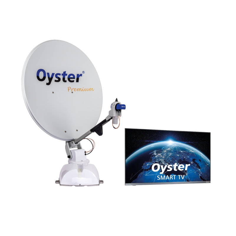SAT-Paket Oyster 60 Premium (Weiß) + Oyster Smart TV C270TRS 27''