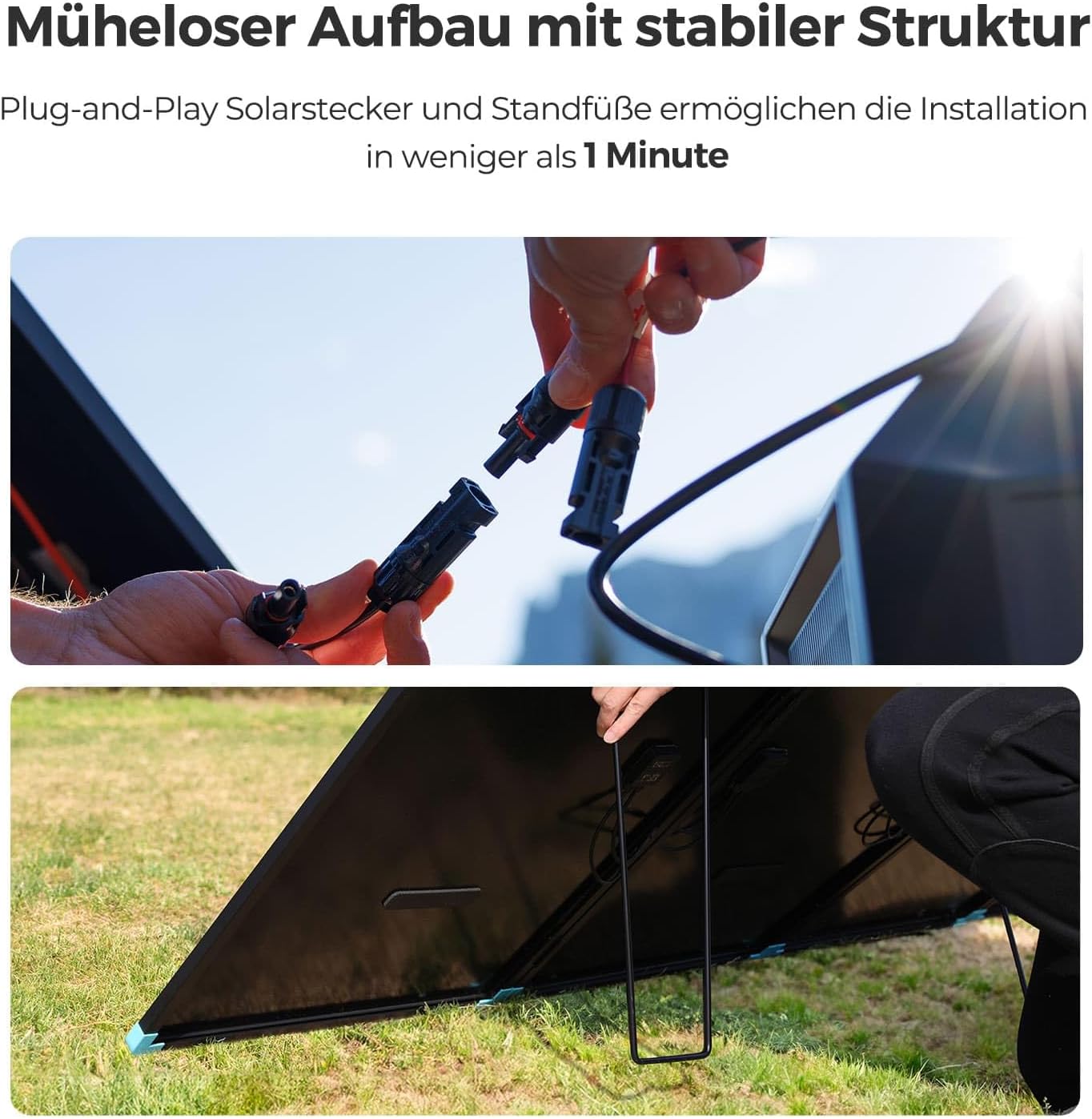 Renogy Faltbares Solarpanel 300W, N-Typ Zellen Mobile Tragbar Foldable Solarmodul Faltbar Solar Panel, Wasserdicht IP67 für Camping Powerstation Wohnmobil RV Marine Rooftop Garten Balkony, 960Wh – Bild 4