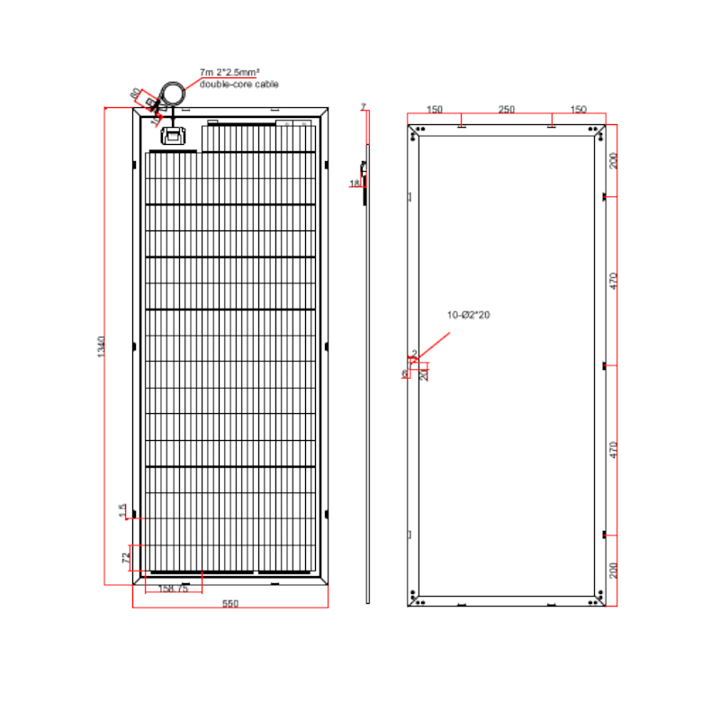 Glas-Solarpanel 125 W – Bild 2