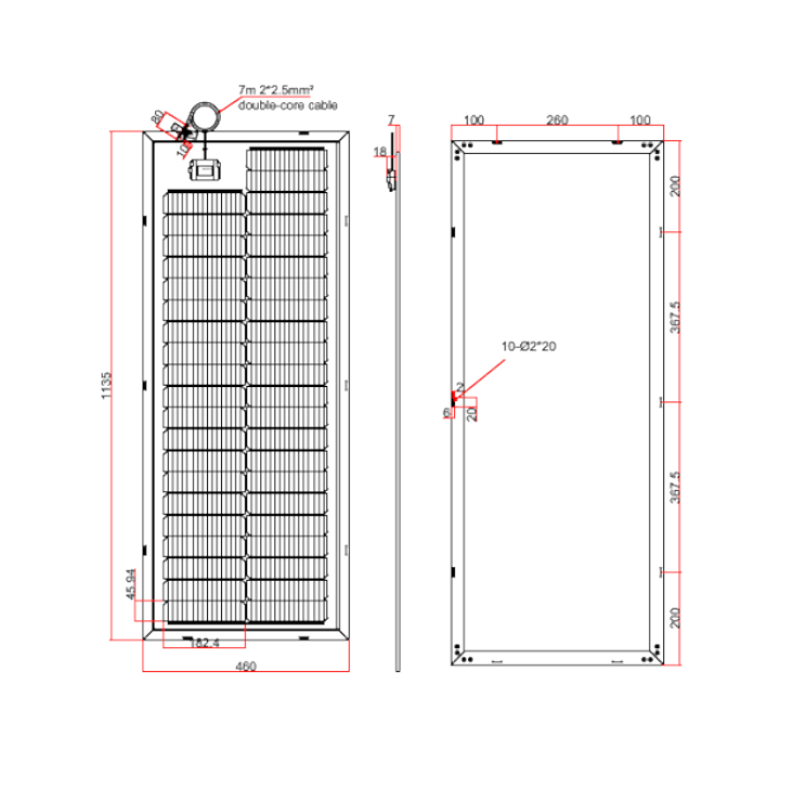 Glas-Solarpanel 80 W - Image 2
